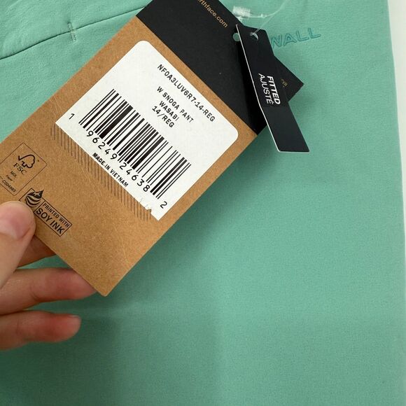 The North Face Women's Snoga Snowboard Ski Snow Pant Fitted Green Size 14 NWT - Picture 6 of 16